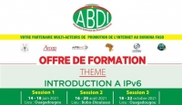 ANNONCE FORMATION: L&#039;Association Burkinabè des Domaines Internet (ABDI) vous invite à prendre part à ses séances de Formation sur l&#039;Adressage IPv6.
